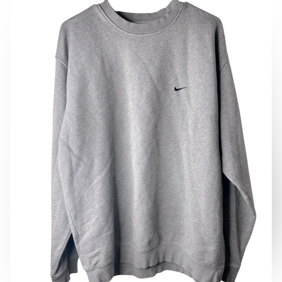 Nike Gray Sweatshirt XL – Small Side‎ Swoosh, “Team Nike” Back Logo, Vintage - Picture 1 of 6